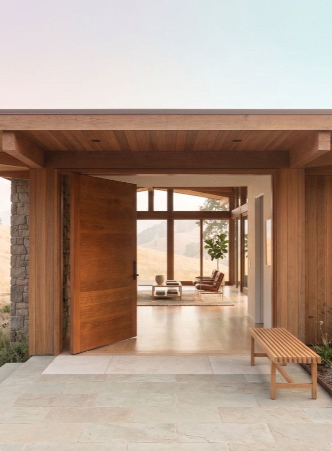 The entry, open on the day the keys change hands